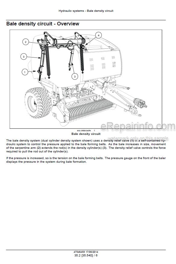Photo 3 - New Holland Roll-Belt 150 180 Service Manual Round Baler