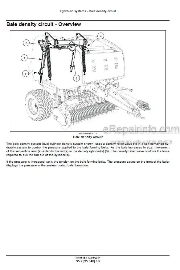 Photo 3 - New Holland Roll-Belt 150 180 Service Manual Round Baler