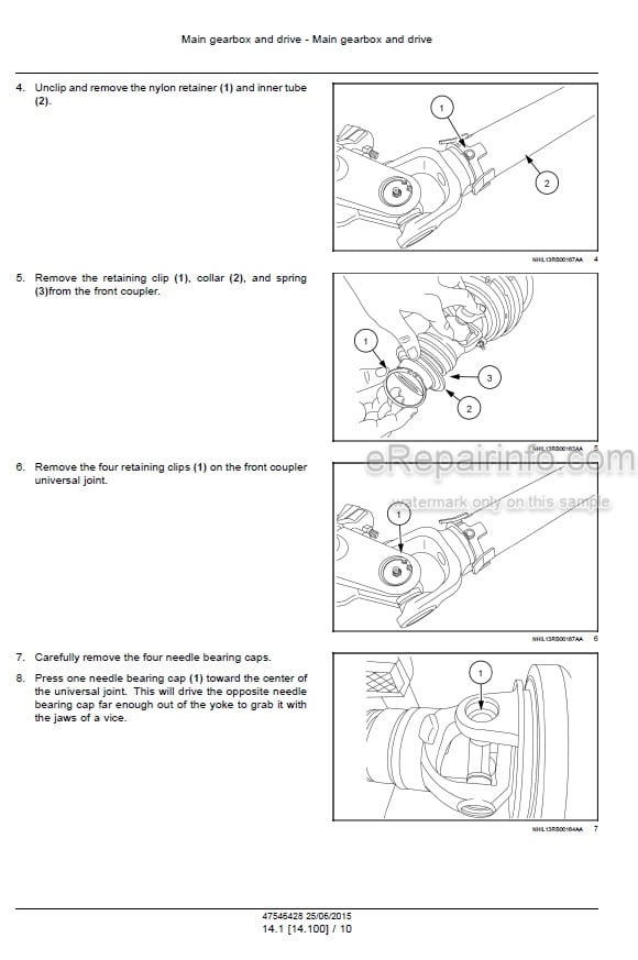 Photo 1 - New Holland Roll-Belt 450 Utility Service Manual Round Baler
