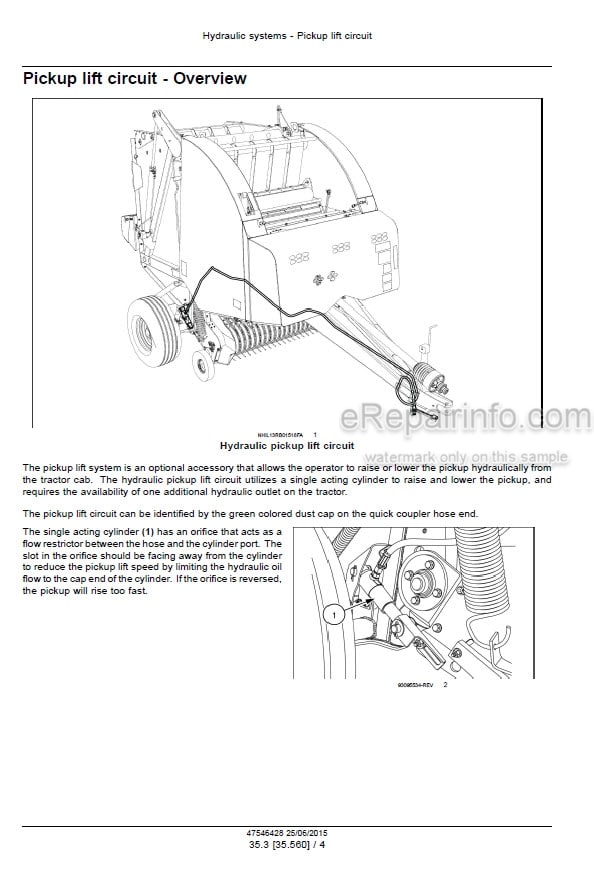 Photo 3 - New Holland Roll-Belt 450 Utility Service Manual Round Baler