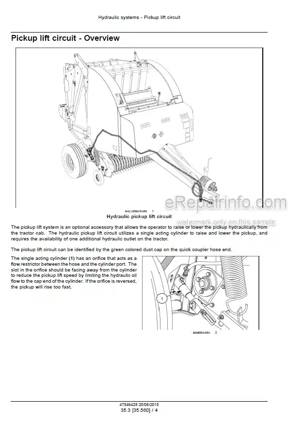 Photo 3 - New Holland Roll-Belt 450 Utility Service Manual Round Baler