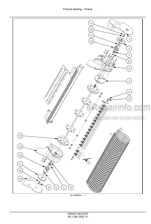 Photo 5 - New Holland Roll Baler 135 Ultra Service Manual Round Baler
