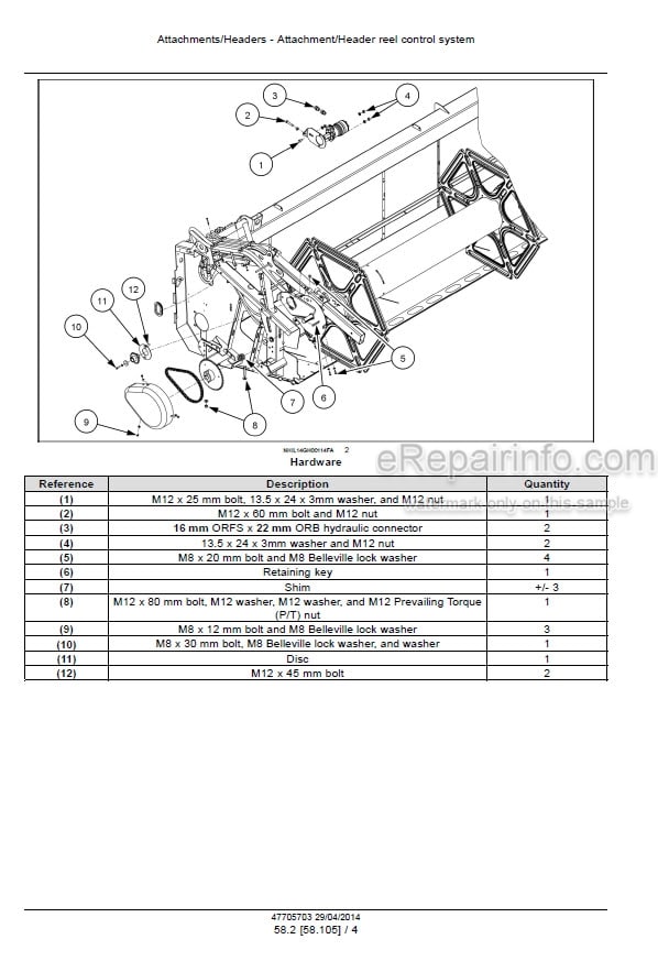 Photo 5 - New Holland VariFeed 760CG Service Manual Grain Header