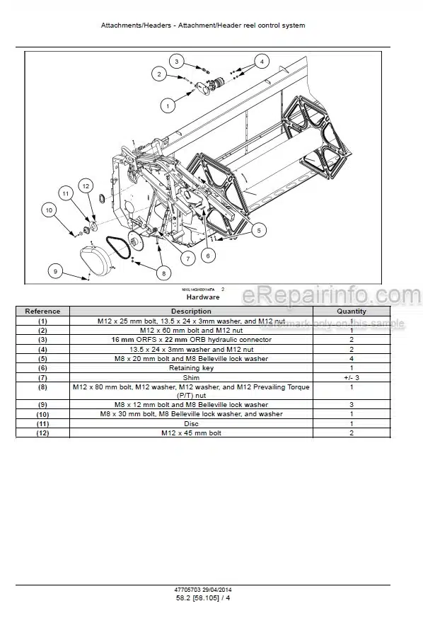 Photo 5 - New Holland VariFeed 760CG Service Manual Grain Header
