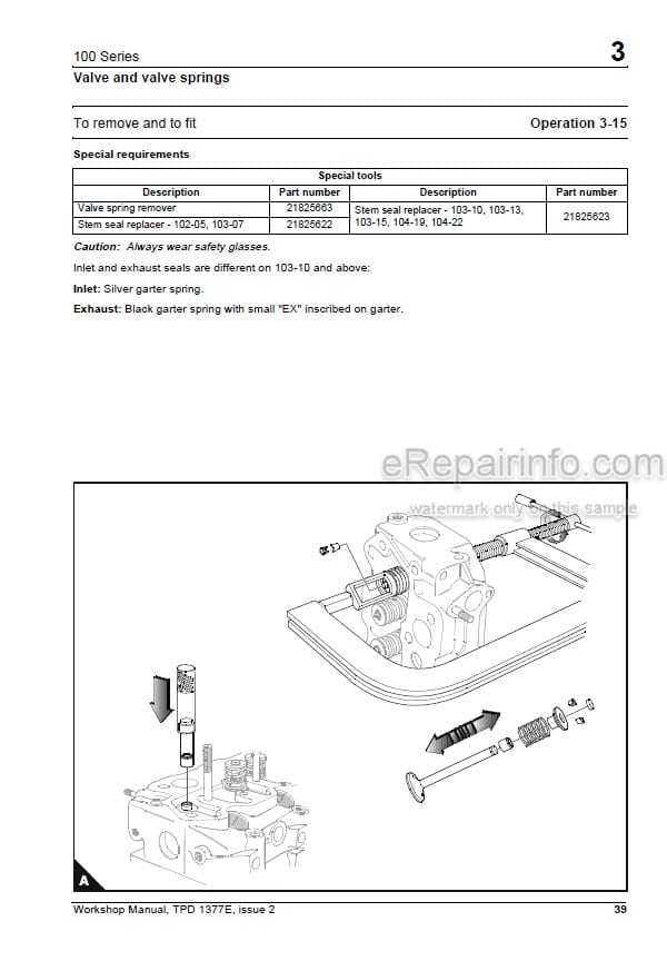 Photo 3 - Perkins 100 Series Workshop Manual Diesel Engine
