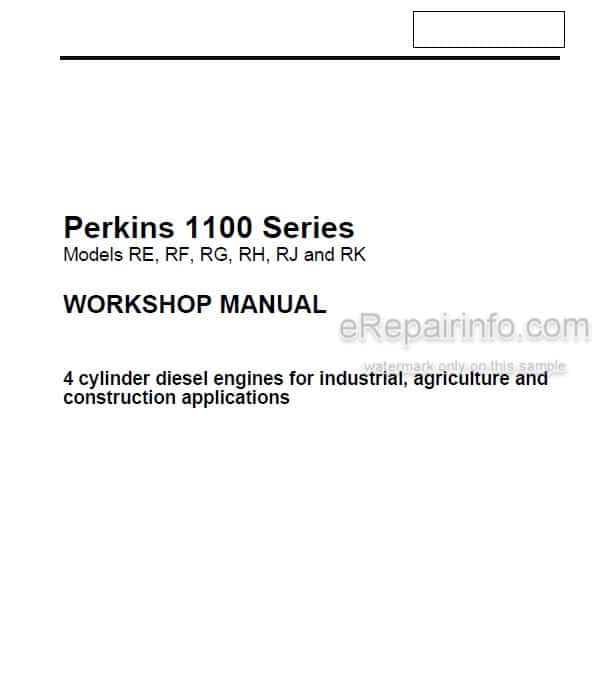 Photo 4 - Perkins 1100 Series Workshop Manual Engine
