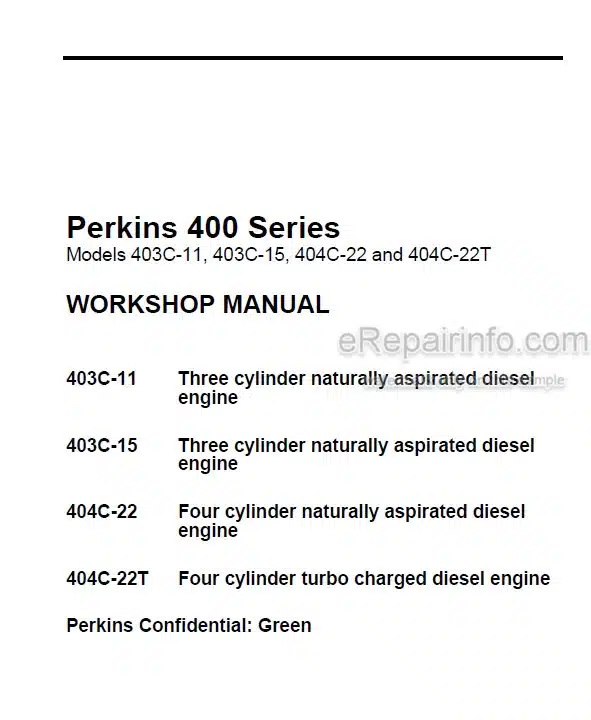 Photo 4 - Perkins 400 Series Workshop Manual Engine