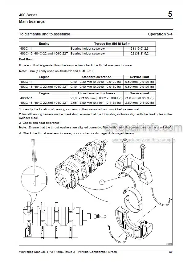 Photo 5 - Perkins 400 Series Workshop Manual Engine