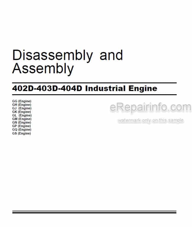 Photo 4 - Perkins 402D 403D 404D Disassembly And Assembly Industrial Diesel Engine