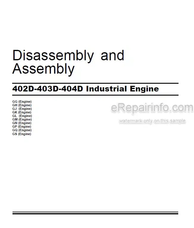 Photo 4 - Perkins 402D 403D 404D Disassembly And Assembly Industrial Diesel Engine