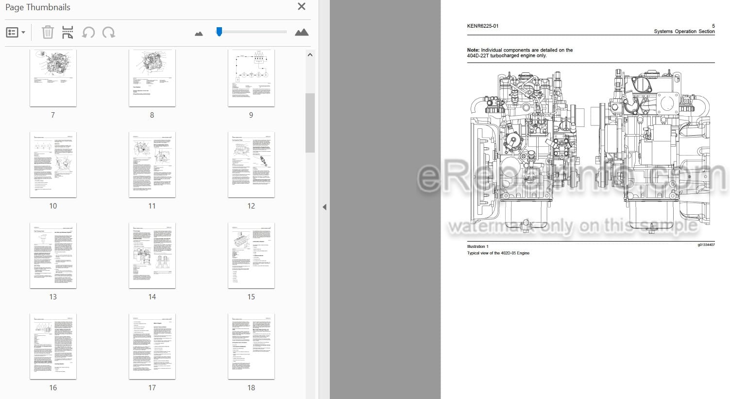 Photo 3 - Perkins 402D 403D 404D Systems Operation Testing And Adjustment Engine