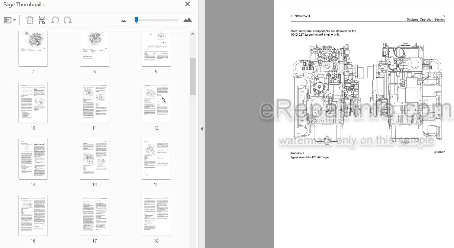Photo 3 - Perkins 402D 403D 404D Systems Operation Testing And Adjustment Engine