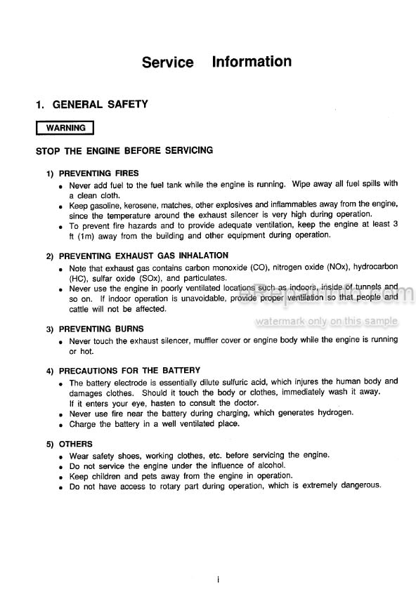 Photo 4 - Yanmar L40AE L48AAE L60AE L70AE L75AE L90AE L100AE Service Manual Diesel Engine 9806-3075