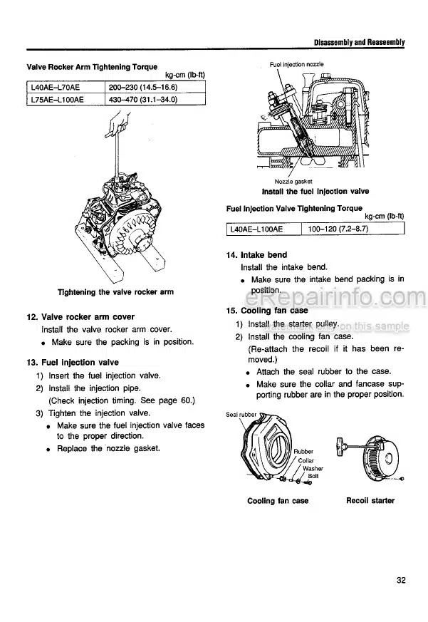 Photo 11 - Yanmar L40AE L48AAE L60AE L70AE L75AE L90AE L100AE Service Manual Diesel Engine 9806-3075