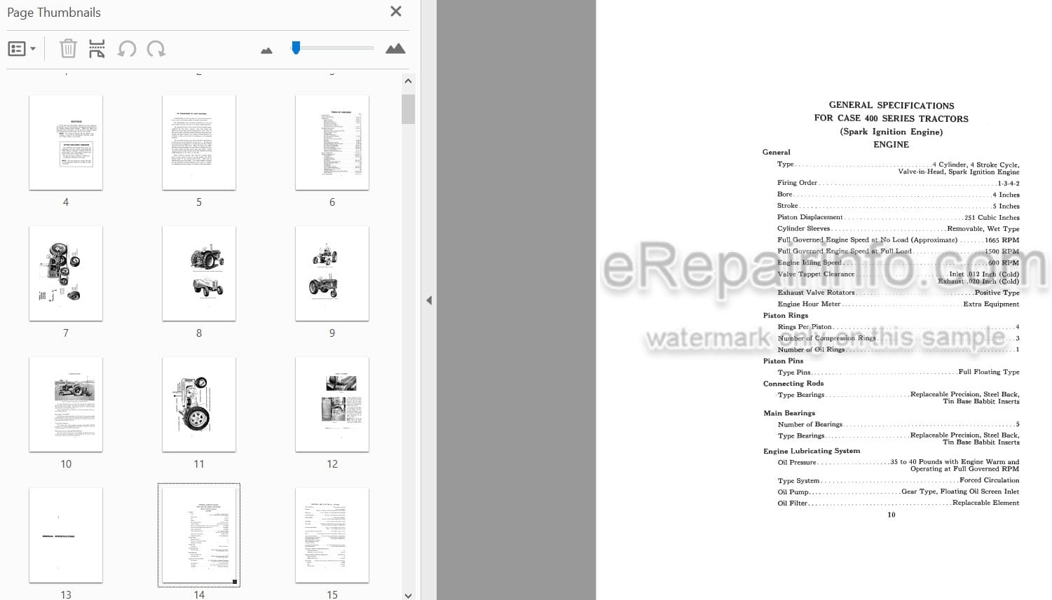 Photo 4 - Case IH 410 411 412 Operators Instruction Manual Spark Ignition Tractor 5689