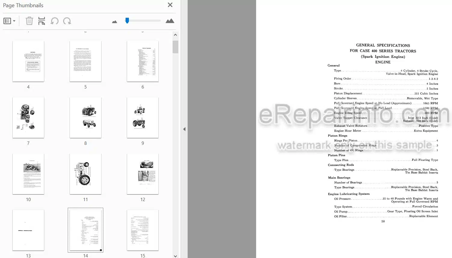 Photo 4 - Case IH 410 411 412 Operators Instruction Manual Spark Ignition Tractor 5689