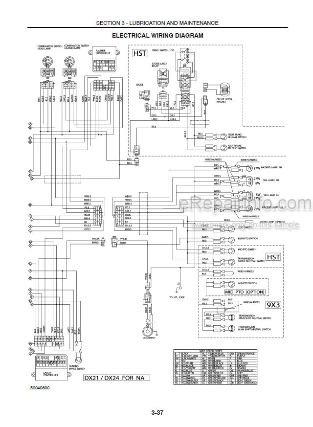 Photo 3 - Case IH DX21 DX24 Operators Manual Tractor 87300158