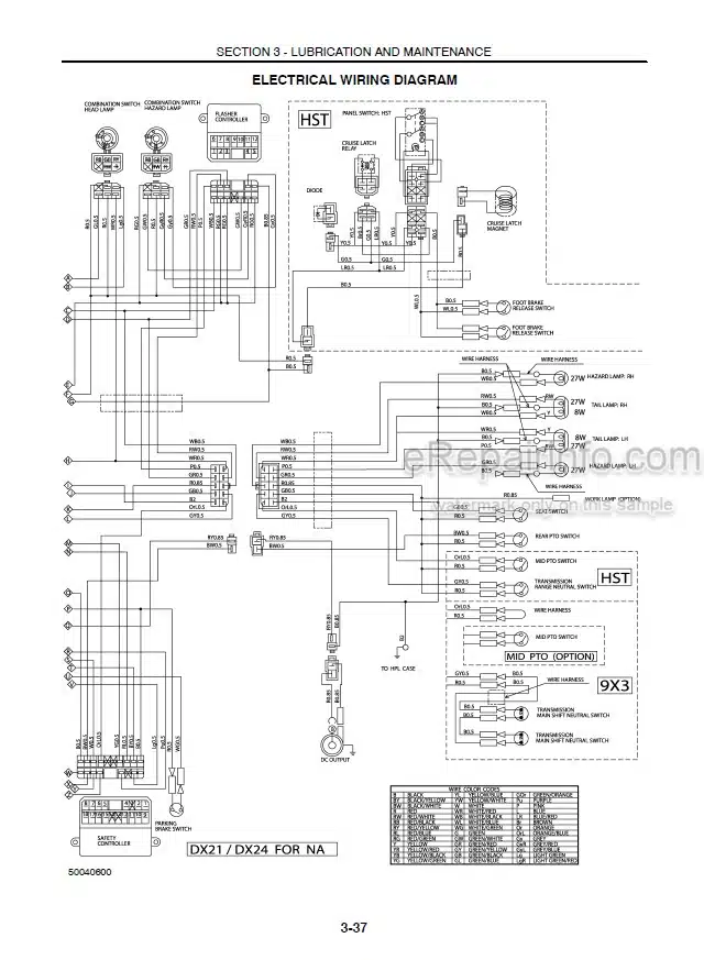 Photo 3 - Case IH DX21 DX24 Operators Manual Tractor 87300158