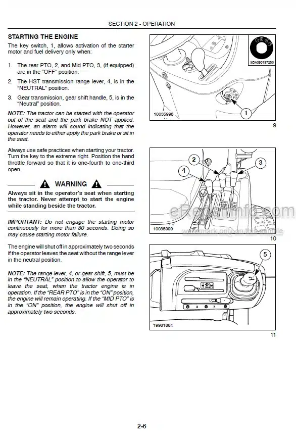 Photo 6 - Case IH DX21 DX24 Operators Manual Tractor 87300158