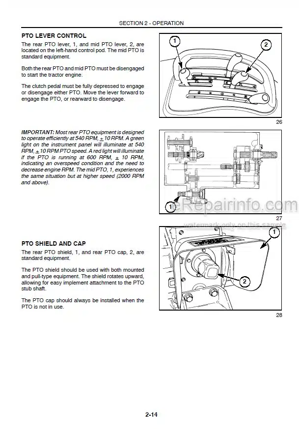 Photo 2 - Case IH DX25 DX29 DX33 Operators Manual Tractor 87024756