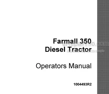 Photo 4 - Case IH Farmall 350 Operators Manual Diesel Tractor 1004493R2