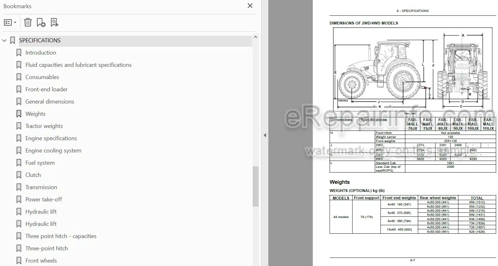 Photo 3 - Case IH Farmall 70JX 75JX 80JX 90JX 100JX Farmall 110JX Operators Manual Tractor