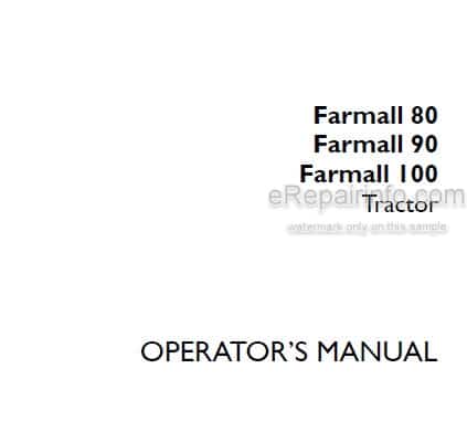 Photo 4 - Case IH Farmall 80 90 100 Operators Manual Tractor