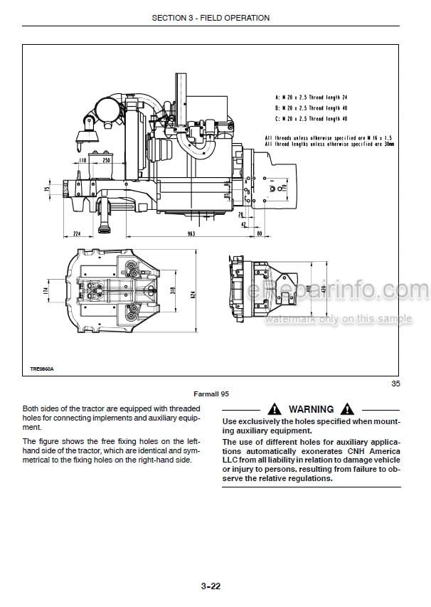 Photo 5 - Case IH Farmall 90 95 Operators Manual Tractor 87477244