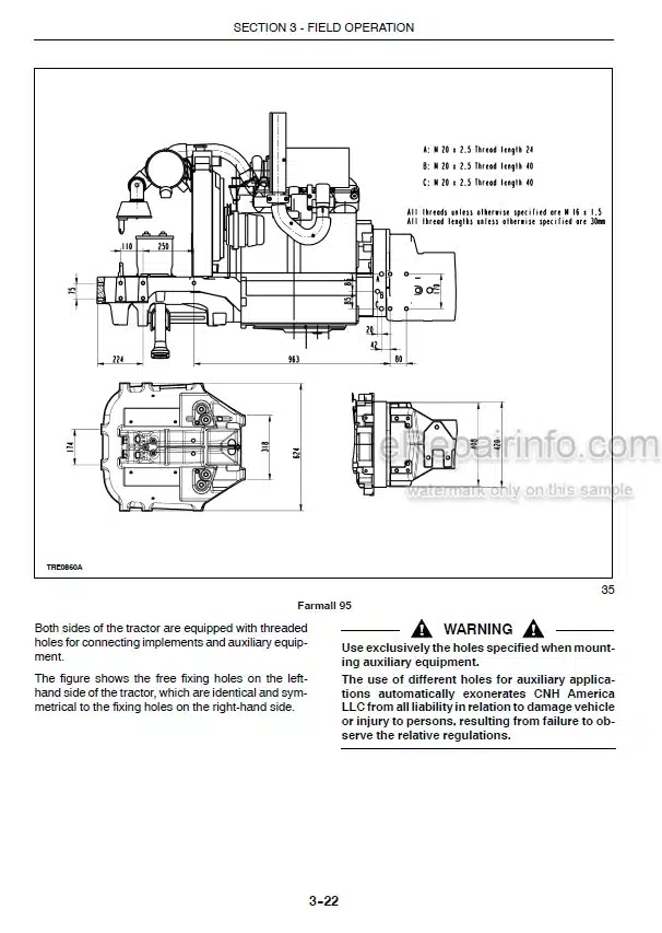 Photo 5 - Case IH Farmall 90 95 Operators Manual Tractor 87477244