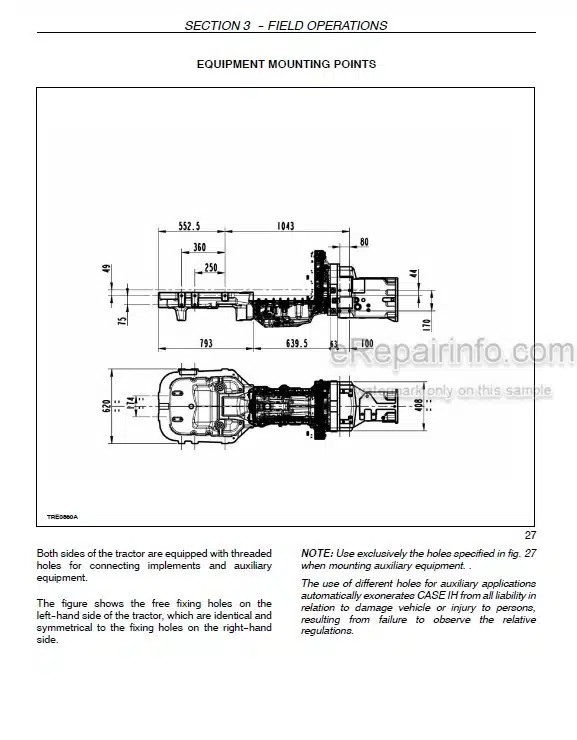 Photo 4 - Case IH Farmall 95HC Operators Manual Tractor 84154415