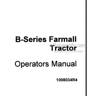 Photo 4 - Case IH Farmall B Series Owners Manual Tractor 1008034R4