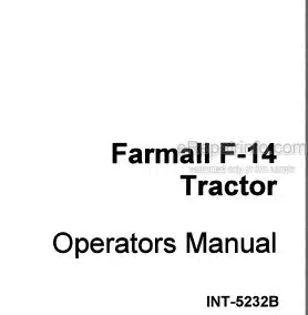 Photo 5 - Case IH Farmall F14 Operators Manual Tractor INT-5232B
