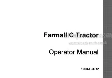Photo 4 - Case IH Farmall Model C Operators Manual Tractor