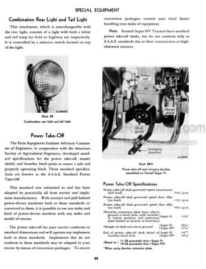 Photo 7 - Case IH Farmall Model C Operators Manual Tractor