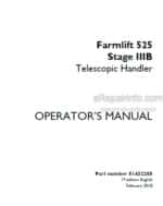 Photo 5 - Case IH Farmlift 525B Stage IIIB Operators Manual Telescopic Handler 51432205