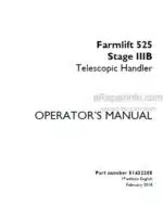 Photo 5 - Case IH Farmlift 525B Stage IIIB Operators Manual Telescopic Handler 51432205