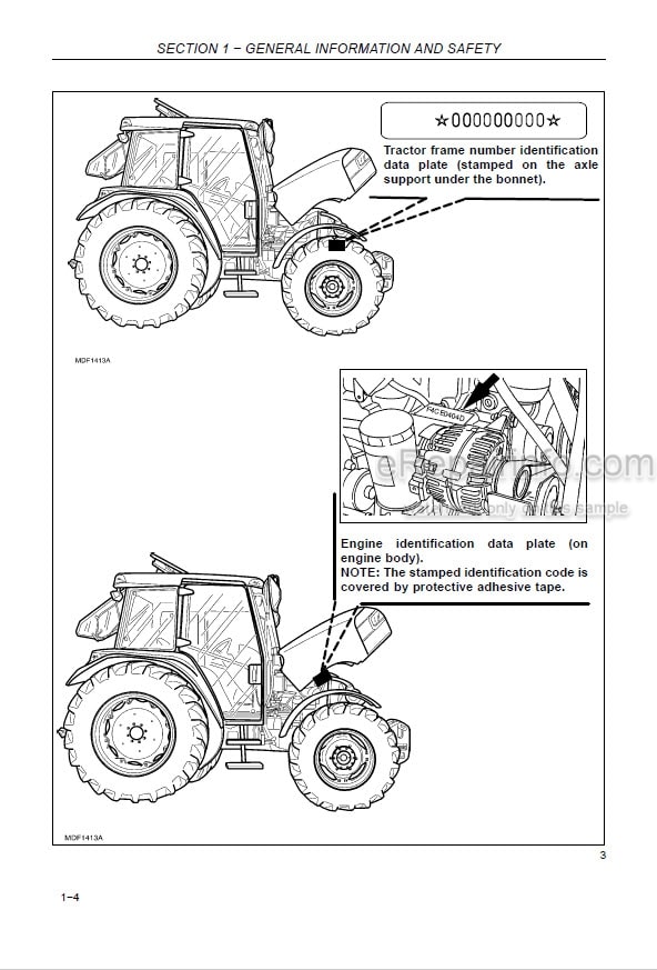 Photo 4 - Case IH JX1070U JX1080U JX1090U JX1100U Operators Manual Tractor