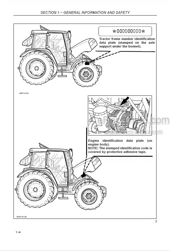 Photo 4 - Case IH JX1070U JX1080U JX1090U JX1100U Operators Manual Tractor
