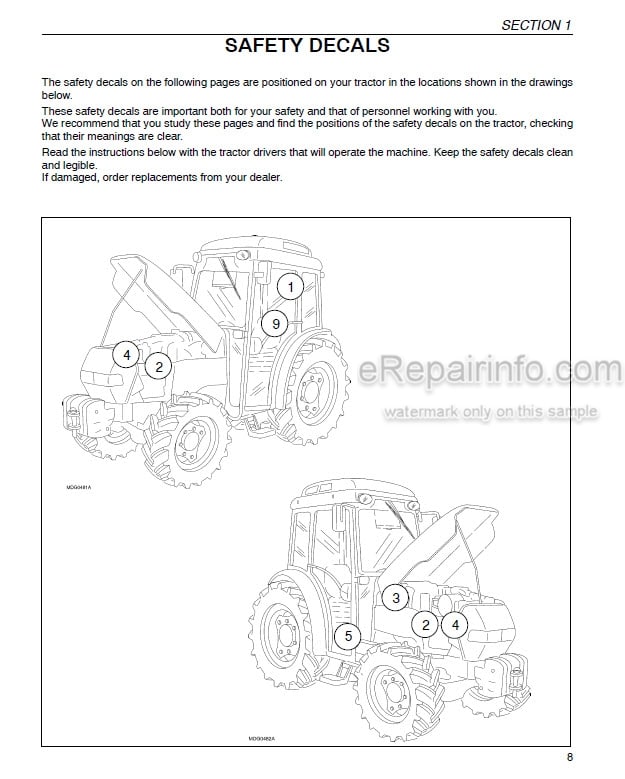 Photo 4 - Case IH JX1075N JX1095N Operators Manual Tractor