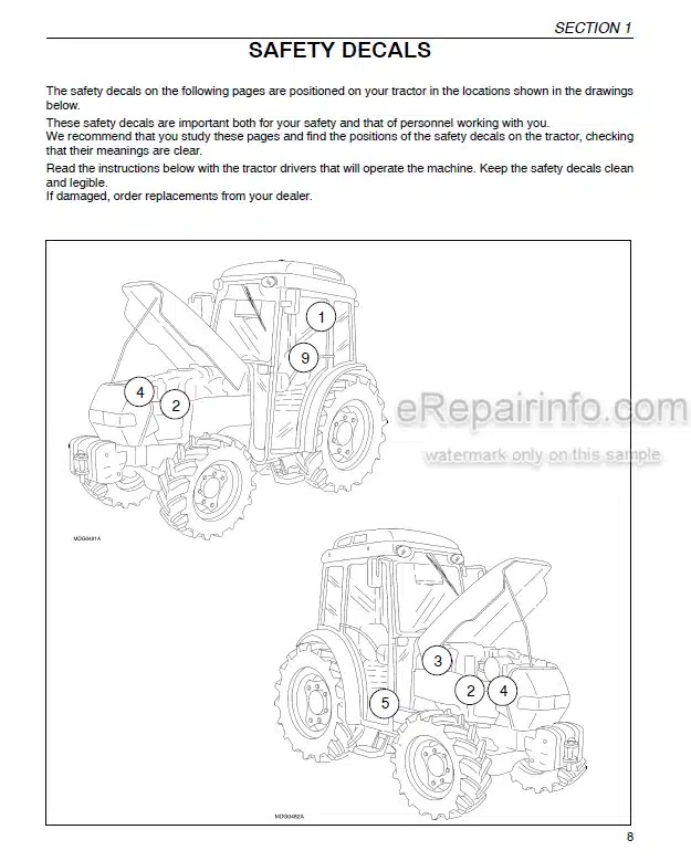 Photo 4 - Case IH JX1075N JX1095N Operators Manual Tractor