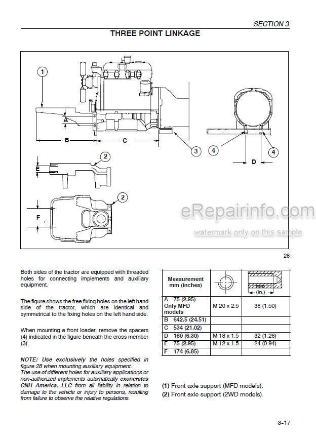Photo 5 - Case IH JX1075N JX1095N Operators Manual Tractor