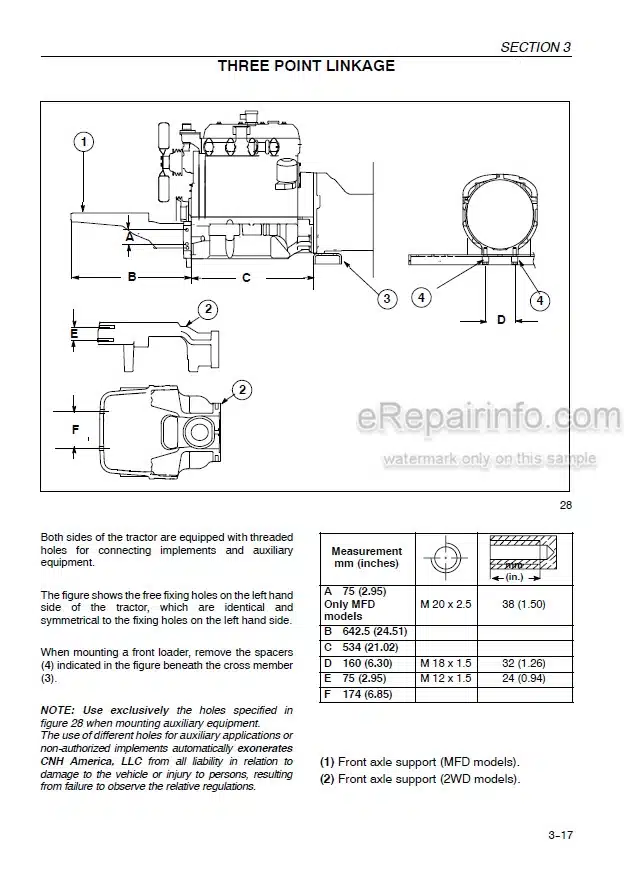 Photo 5 - Case IH JX1075N JX1095N Operators Manual Tractor