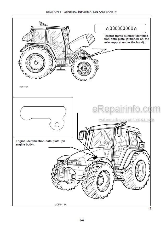 Photo 4 - Case IH JX1080U JX1090U JX1100U Operators Manual Tractor