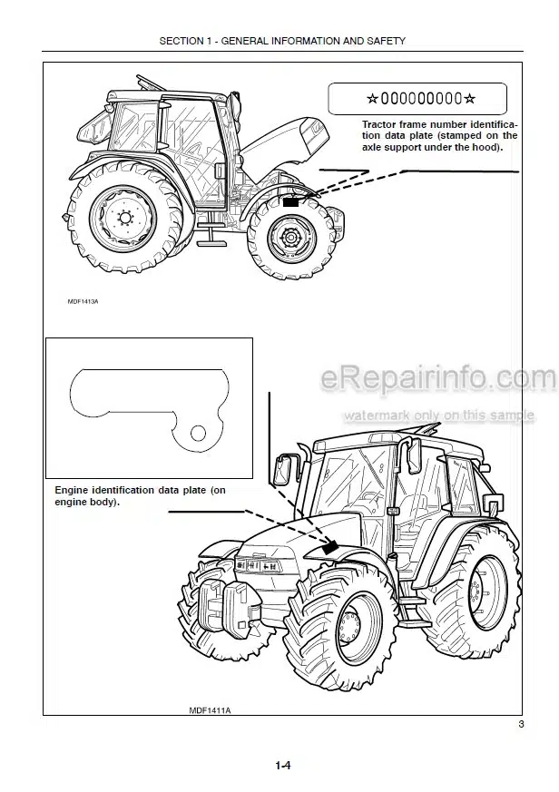 Photo 4 - Case IH JX1080U JX1090U JX1100U Operators Manual Tractor