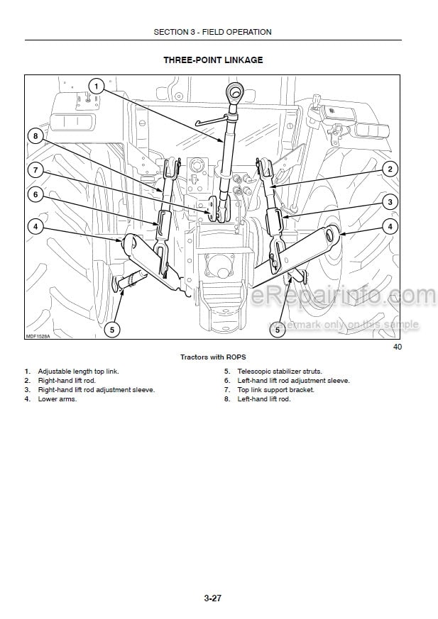 Photo 5 - Case IH JX1080U JX1090U JX1100U Operators Manual Tractor