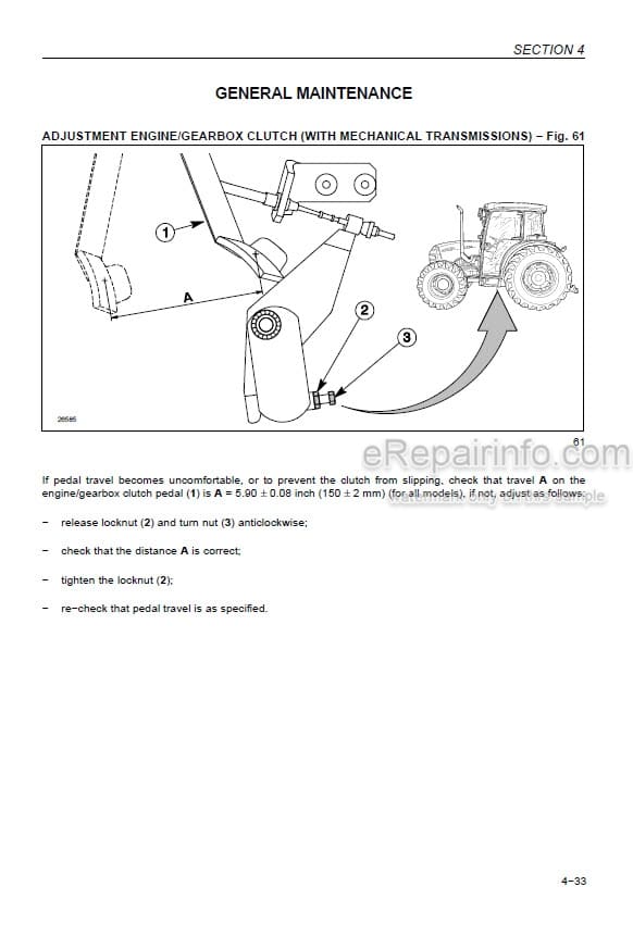 Photo 3 - Case IH JX1085C JX1095C Operators Manual Tractor