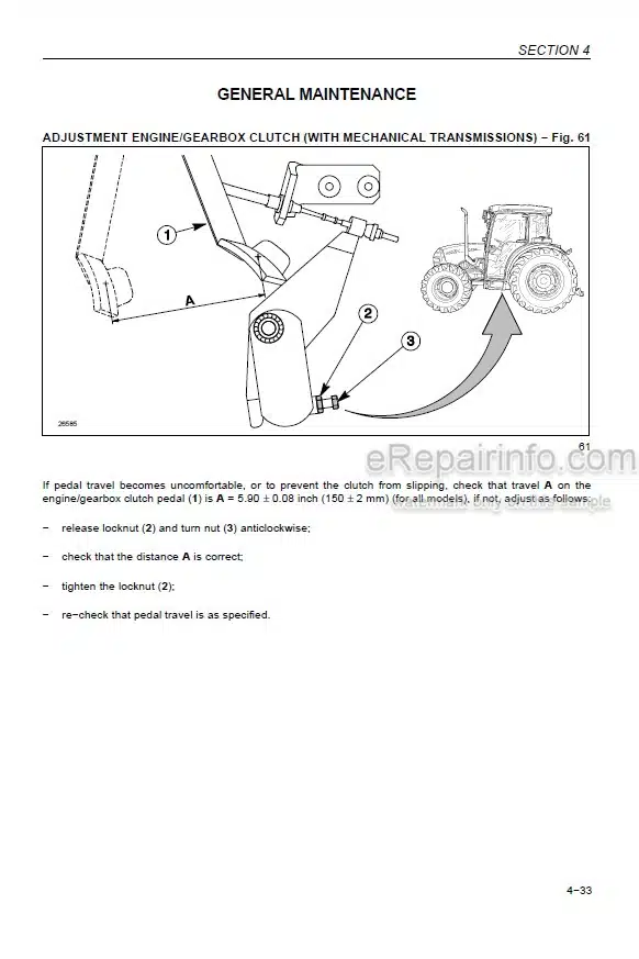 Photo 3 - Case IH JX1085C JX1095C Operators Manual Tractor