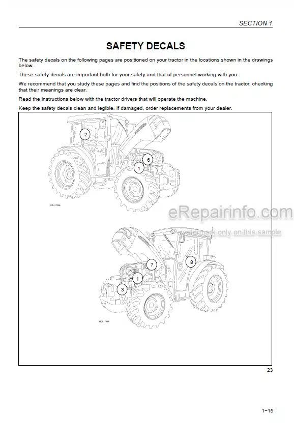 Photo 5 - Case IH JX1085C JX1095C Operators Manual Tractor