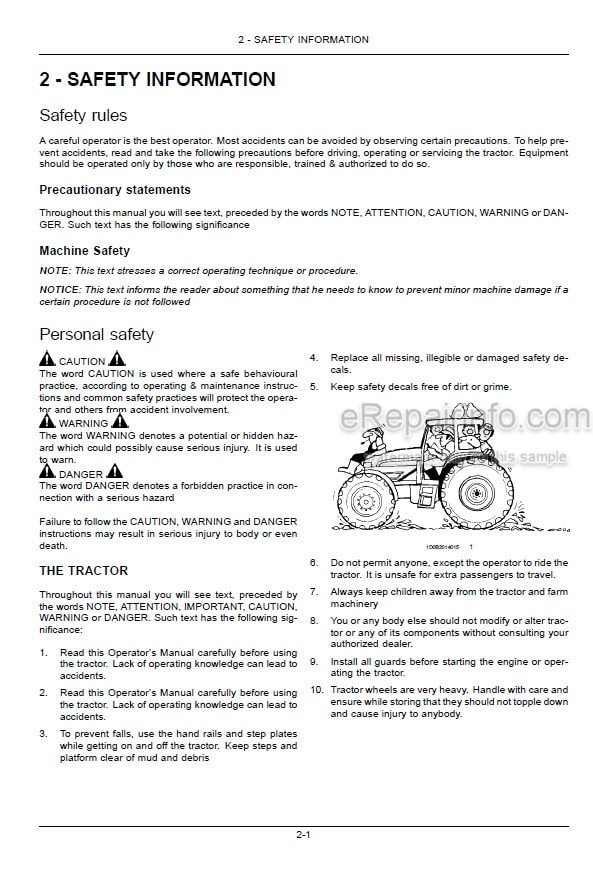 Photo 4 - Case IH JX35T JX40T JX45T Operators Manual Tractor