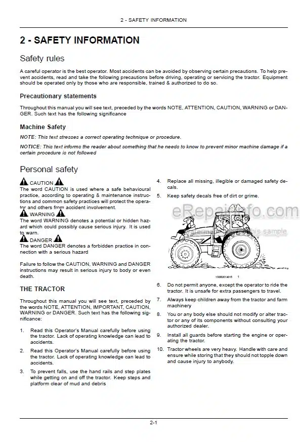 Photo 4 - Case IH JX35T JX40T JX45T Operators Manual Tractor